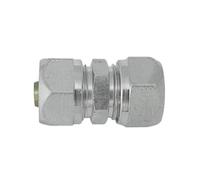 Raccordo diritto doppio per tubo multistrato a stringere Tiemme 20mm