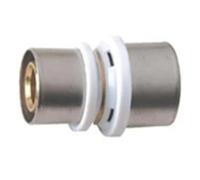Raccordo diritto doppio ridotto 32x26mm per tubo multistrato a pressare