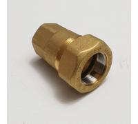 Raccordo diritto F di ottone a stringere per tubi di acciaio 42x1''+1/4