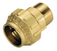 Raccordo diritto M in ottone Tiemme 2" x63mm per tubi in polietilene