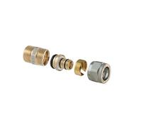 RACCORDO DIRITTO MASCHIO A COMPRESSIONE P/MULTISTRATO 2PZ ASSEMBLATO 3/4 x 3/4-20 (2,00)