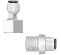 Raccordo diritto per osmosi inversa, connettore per filtro dell'acqua push-to-connect, adattatore per tubo per filettatura maschio/femmina e tubo purificatore 10 pezzi External thread