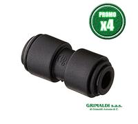 RACCORDO DRITTO A 2 ATTACCHI JOHN GUEST PM0406E PER LIQUIDI ALIMENTARI PROMO X4