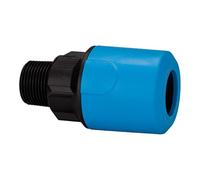 Raccordo dritto a vite PP, G 1 1/2 a, per tubo esterno Ø 32 mm, pressione di lavoro max. 12 bar