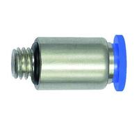 Raccordo dritto a vite » serie blu « mini, rotondo, M5, per tubo esterno Ø 6 mm, pressione di lavoro max. 10 bar, plastica/MS vern.