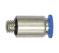 Raccordo dritto a vite » serie blu « mini, rotondo, M7, per tubo esterno Ø 6 mm, pressione di lavoro max. 10 bar, plastica/MS vern.