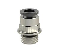 Raccordo dritto »click-clock«, G 1/4 a., per tubo esterno Ø 6 mm, pressione di lavoro max. 16 bar, ottone nichelato