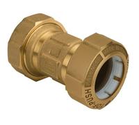 RACCORDO DRITTO DOPPIO OTTONE POLIETILENE EFFEBI TOF-PUSH