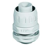 Raccordo dritto guaina scatola, guaina diametro 25 mm, impermeabile IP65, passo PG 29, filetto scatola 37mm, guaina spiralata, scatola cassetta di derivazione, tenuta stagna, impianto elettrico, PVC