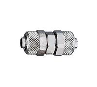 Raccordo dritto per tubo 6/4 mm, SW 12, pressione max. 18 bar, ottone nichelato