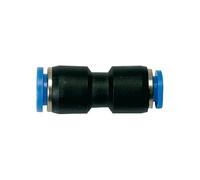Raccordo dritto » serie blu, riduttore, per tubo esterno Ø 12/8 mm, pressione di lavoro max. 10 bar, plastica/MS vern.