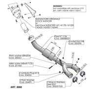 8088 - Raccordo Scarico LeoVince No-cat YAMAHA YZF-R1/M (15-16)