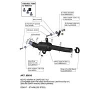 Raccordo elimina catalizzatore LeoVince per MOTO MORINI
