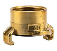 Gardena Pezzo filettato in ottone a innesto rapido con filettatura interna: raccordo per tubo flessibile con 33,3 mm (G 1 pollice) - filettatura interna per rubinetti con filettatura esterna (7109-20)