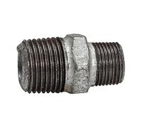 Raccordo filettato doppio, 245, AG/AG, riduttore, R 1, R 3/4, temperatura di funzionamento da -20 °C a 300 °C, nero pressofuso, zincato a fuoco.