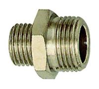 Raccordo filettato doppio, G 1/2 a., G 3/4 a., SW 30, ottone nichelato