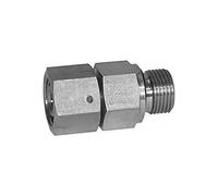 Raccordo filettato dritto regolabile, dado M12 x 1,5 i., G 1/8, tubo esterno Ø 6 mm, PN max. 315 bar, ES 1.4571