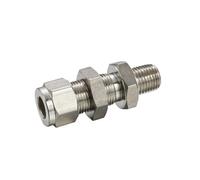 Raccordo filettato maschio BMC da 1/8 a 3/4 con passaparete, 5 pezzi/lotto, raccordo for tubi in acciaio inossidabile, raccordo ad alta pressione da 3000 PSI(BMC-14 14mm,1-4NPT)