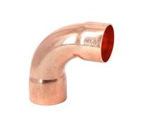 Raccordo for tubo a gomito a 90° con doppia presa da 10 mm x 0,8 di diametro interno, estremità saldata, saldatura a saldare a lungo raggio