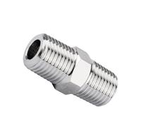 Raccordo for tubo con nipplo esagonale in acciaio inossidabile 304 con filettatura maschio metrica M8 M10 M12 M14 M16 M18 M20 Connettore dritto ad alta pressione(40 * 25mm)