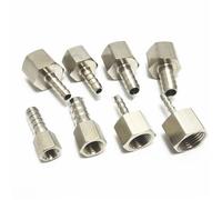 Raccordo for Tubo Flessibile con Attacco rapido da 6 mm, 10 mm e 12 mm, Filettatura Femmina BSP da 14 a 12 Pollici, Adattatore di conversione Dritto in Acciaio(1/2",10mm Brab)