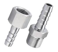 Raccordo for tubo flessibile in acciaio inossidabile 304 da 1/8" 1/4" 3/8" 1/2" 3/4" NPT maschio femmina a 4 5 6 8 10 12 14 16 19 25 mm, 1 pz.(16mm Barb OD,1/4")