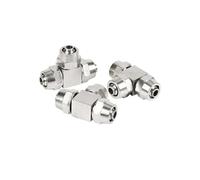 Raccordo for tubo flessibile in ottone ad avvitamento rapido pneumatico, tipo T, tipo L, tipo croce, monotipo, diametro esterno tubo 4 mm, 6 mm, 8 mm, 10 mm, 12 mm, 14 mm, 16 mm, 1 pezzo(PV,6mm)
