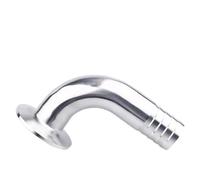 Raccordo for tubo flessibile SS304 con diametro esterno di 12,7/25/32/38/51/63/76/108 mm, morsetto Tri-Clamp da 1,5/2/3/4", ghiera da 50,5-119 mm, gomito a 90 gradi(19mm x Ferrule 50.5)