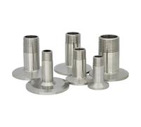 Raccordo for tubo in acciaio inossidabile sanitario 304 con filettatura maschio da 1/4" 3/8" 1/2" su ghiera Tri Clamp(1l2x64mm)