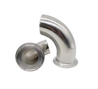 Raccordo for tubo in acciaio inox SUS304/316 da 90 gradi con morsetto Tri da 1,5" 2" 2,5" da saldare di testa OD12,7 19 25 32 38-108 mm, fatto in casa(SS316L,OD57mm to TC77.5mm)