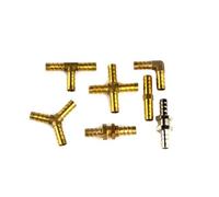 Raccordo for tubo in ottone con attacco a 2, 3 e 4 vie for tubo flessibile da 4 mm, 5 mm, 6 mm, 8 mm, 10 mm, 12 mm, 16 mm, 19 mm, raccordi for tubi dell'acqua in rame Pagoda(B-Fixable type,Barb 12mm)