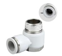 Raccordo girevole pneumatico maschio for tubo dell'aria Raccordi Connettore a vite Gomito a 90 gradi Tubo 6 mm 8 mm 10 mm 12 mm 1/2 5 pezzi(8MM (Hose O.D.),M M5-5pcs)