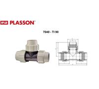 RACCORDO GIUNZIONE A TRE VIE per TUBI PE in PRESSIONE Plasson VARIANTE Ø 40 - 50