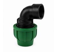 RACCORDO GOMITO COMPRESSIONE IRRITEC PN10 TUBO POLIETILENE X FILETTO FEMMINA