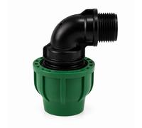 RACCORDO GOMITO COMPRESSIONE IRRITEC PN10 TUBO POLIETILENE X FILETTO MASCHIO