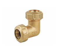 Raccordo gomito doppio 90 gradi in ottone per tubo polietilene