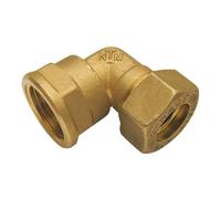 Raccordo Gomito femmina per acqua/gas in rame 14 mm - 1/2" Ottone