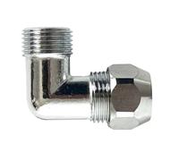 Raccordo Gomito Maschio Singolo Conico 3/8" x 10 mm Cromo