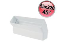Raccordo gomito verticale 45° per condotto aria rettangolare 55x220 mm VMC capp