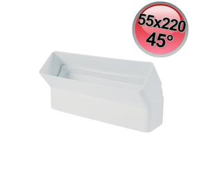 Raccordo gomito verticale 45° per condotto aria rettangolare 55x220 mm VMC capp