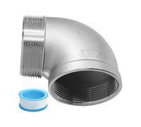 Raccordo idraulico professionale da 2 pollici a 90 gradi in acciaio resistente all'erosione per installazioni di sistemi di tubi Gomito per tubi in metallo inossidabile per tubi in ottone rame