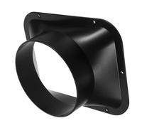 Raccordo in ABS Nero a Flangia Rettangolare per Condotti e Ventilatori | Connessione Stabile e Affidabile, Finitura Contemporanea, per Installazioni Industriali e Sistemi di Canalizzazione