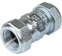 RACCORDO IN GHISA A STRINGERE AVVITARE PER TUBO FERRO ZINCATO COMPRESSIONE GEBO