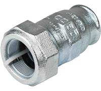 RACCORDO IN GHISA A STRINGERE AVVITARE PER TUBO FERRO ZINCATO COMPRESSIONE GEBO