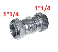 RACCORDO IN GHISA MONOGIUNTO A COMPRESSIONE F-F 1''1/4 (42,4 MM) X 1''1/4 (42,4