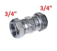 RACCORDO IN GHISA MONOGIUNTO A COMPRESSIONE F-F 3/4'' (26,9 MM) X 3/4'' (26,9 MM
