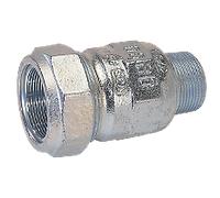 Raccordo in ghisa monogiunto a compressione Maschio 1/2'' x 21,3 mm per acciaio