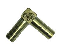 Raccordo in ottone con attacco a gomito ad angolo retto a 90 gradi for tubo flessibile pieno, carburante/aria/acqua/barca/benzina/olio da 8 mm a 14 mm tra cui scegliere - 10 mm