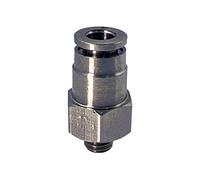 Raccordo Innesto Rapido Dritto per Tubo Ø 4 mm Filetto Maschio M5 - Conf. 10 pezzi