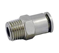 Raccordo Innesto Rapido Dritto per Tubo Ø 8 mm Filetto Maschio 1/4" - Conf.10 pezzi